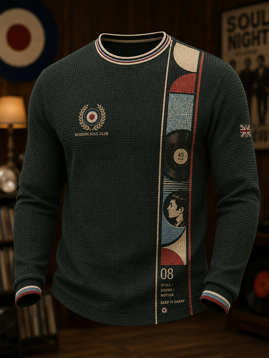 Men's Paul Weller And British Mod Culture Waffle Long Sleeve T-Shirt