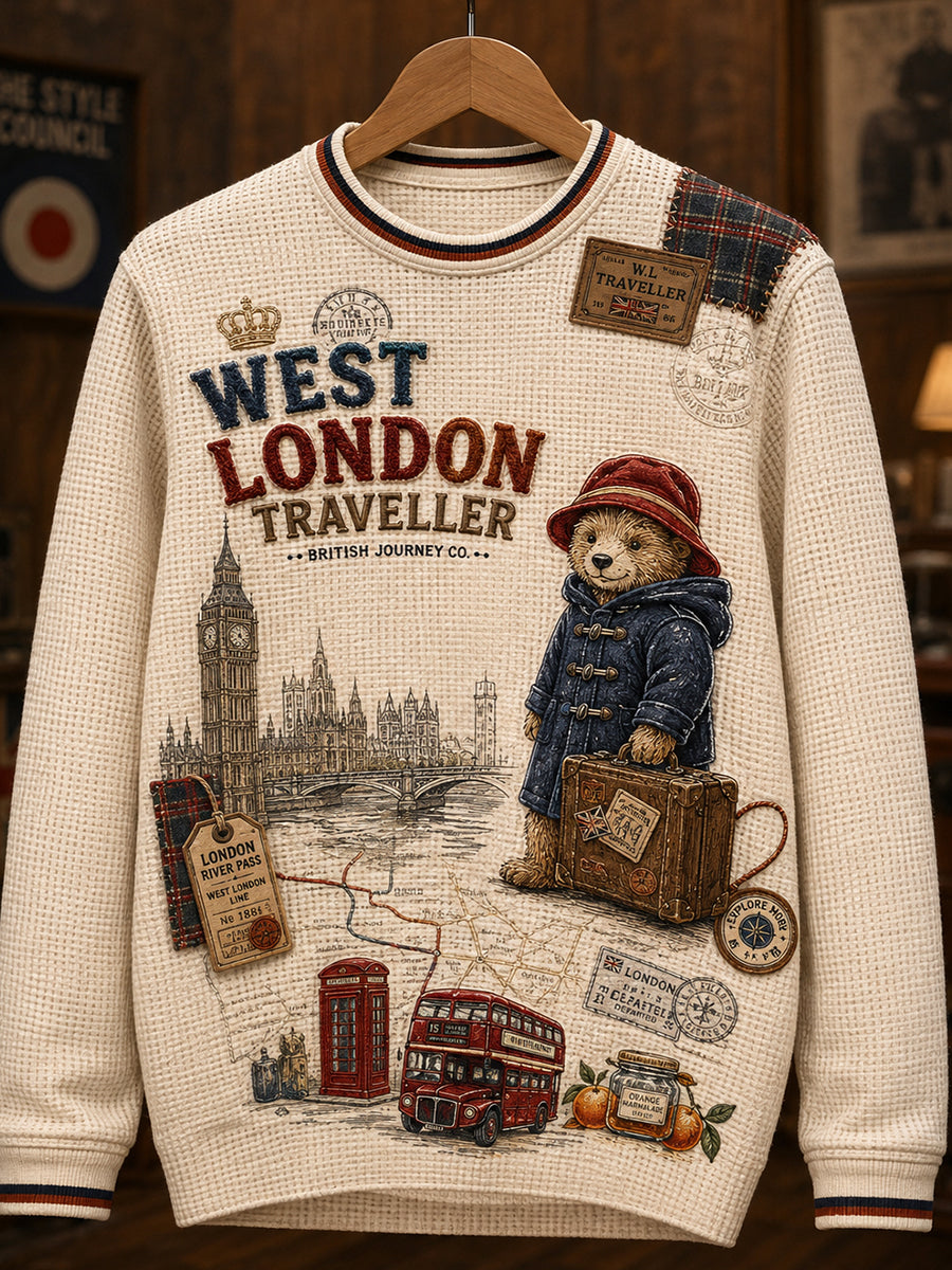 Men's Fun Waffle Long Sleeve T-Shirt