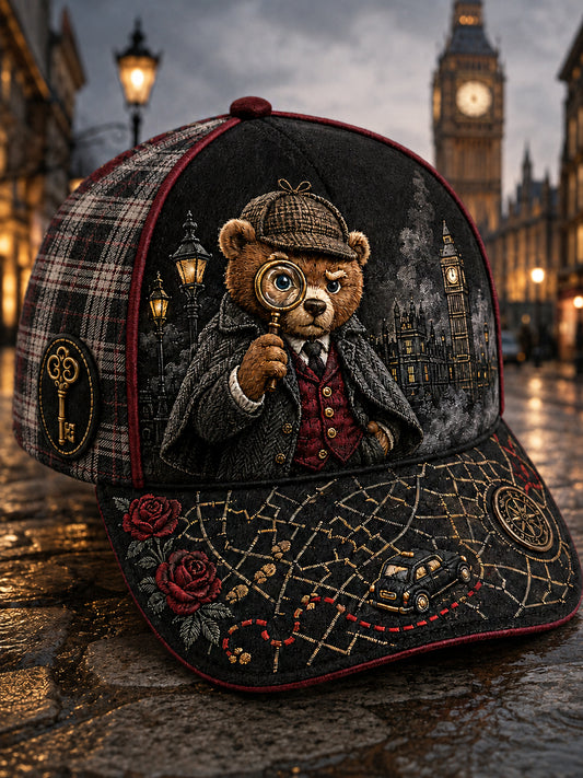Unisex London Bear Design Print Hat