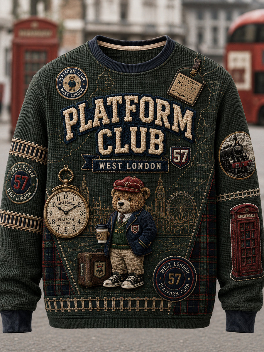 Men's Fun Waffle Long Sleeve T-Shirt