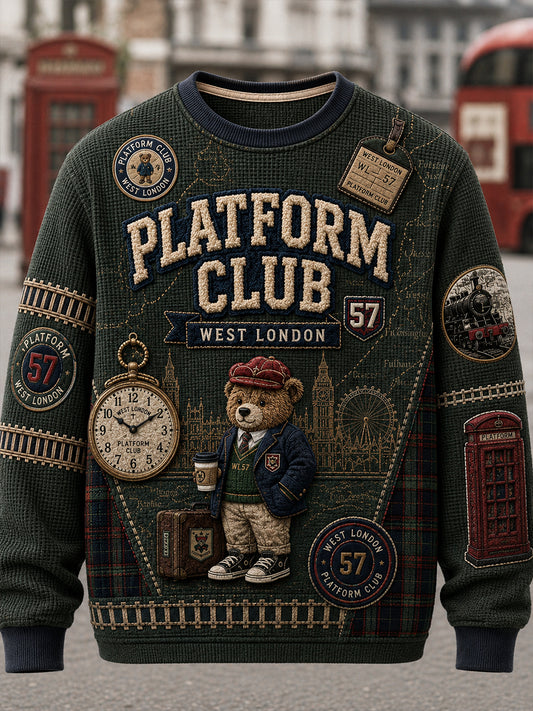 Men's Fun Waffle Long Sleeve T-Shirt