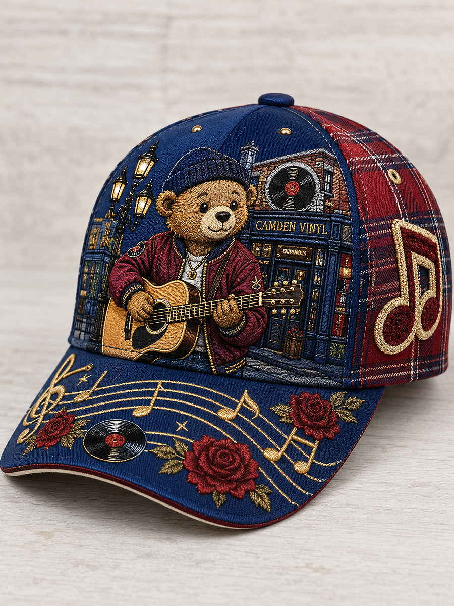 Unisex London Bear Design Print Hat