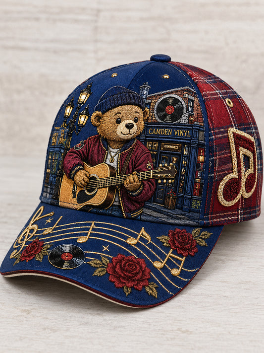 Unisex London Bear Design Print Hat