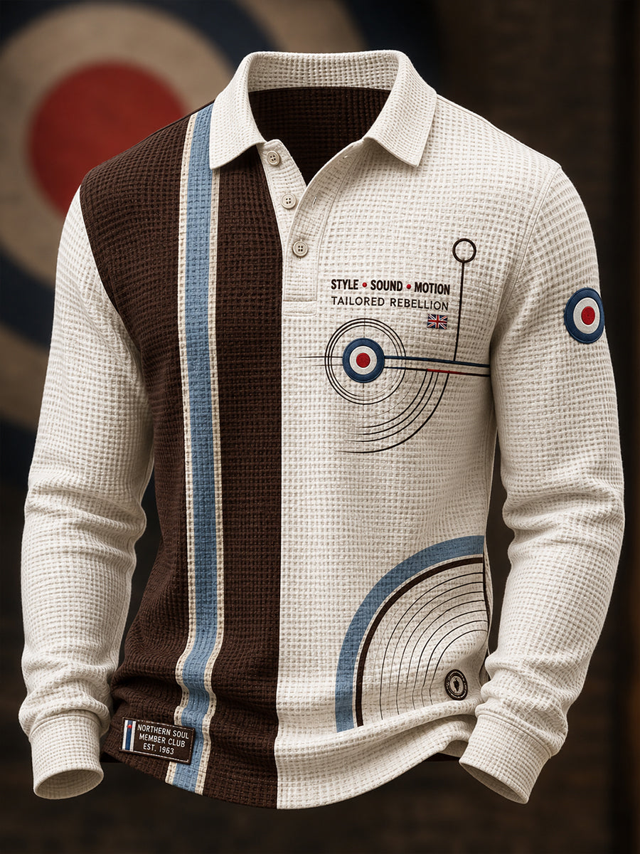 Men's Paul Weller And British Mod Culture Waffle Long Sleeve Shirt