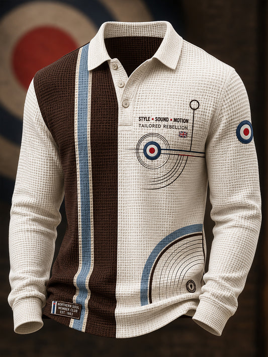 Men's Paul Weller And British Mod Culture Waffle Long Sleeve Shirt