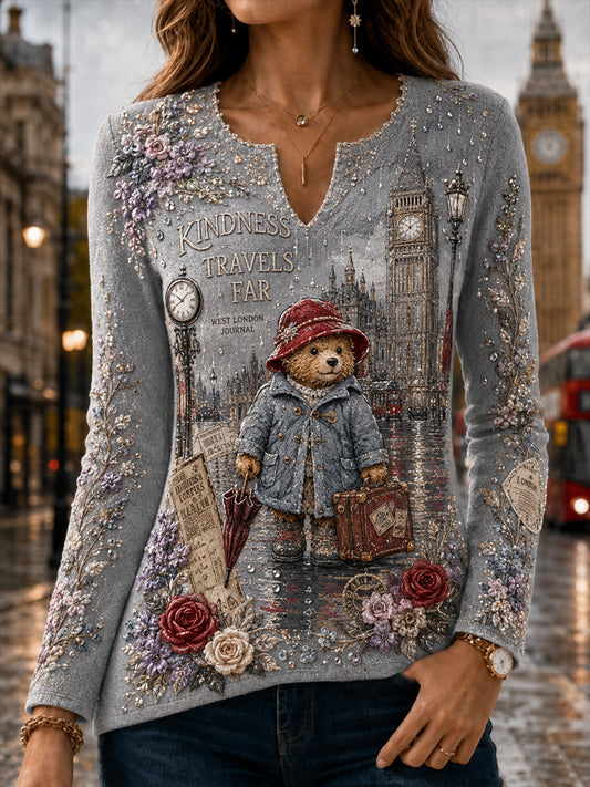 Women's Fun Casual V-Neck Sweatshirt