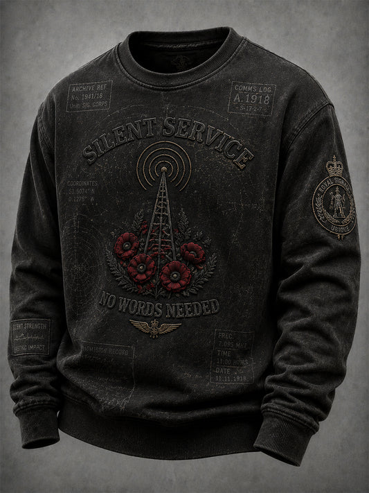 Men's Remembrance Day Lest We Forget Long-Sleeve Sweatshirt