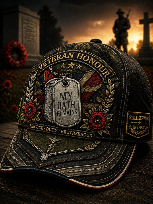 Unisex Retro Veterans' Memorial Print Hat