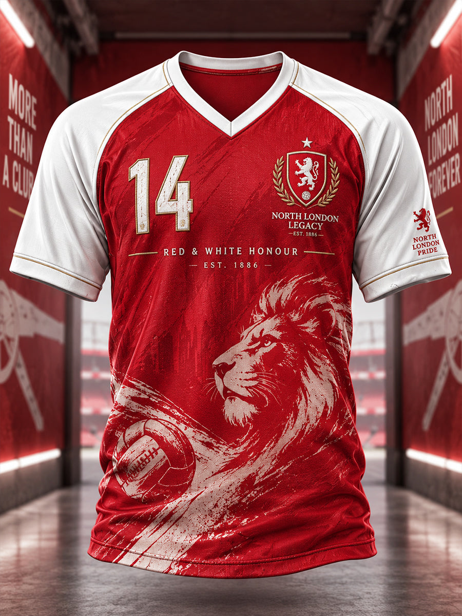 Men's Soccer Club Graphic Print Raglan Short-Sleeve T-Shirt