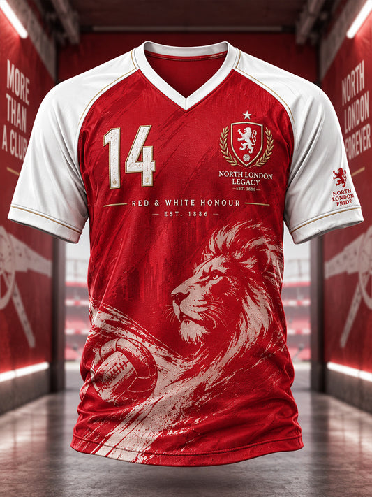 Men's Soccer Club Graphic Print Raglan Short-Sleeve T-Shirt