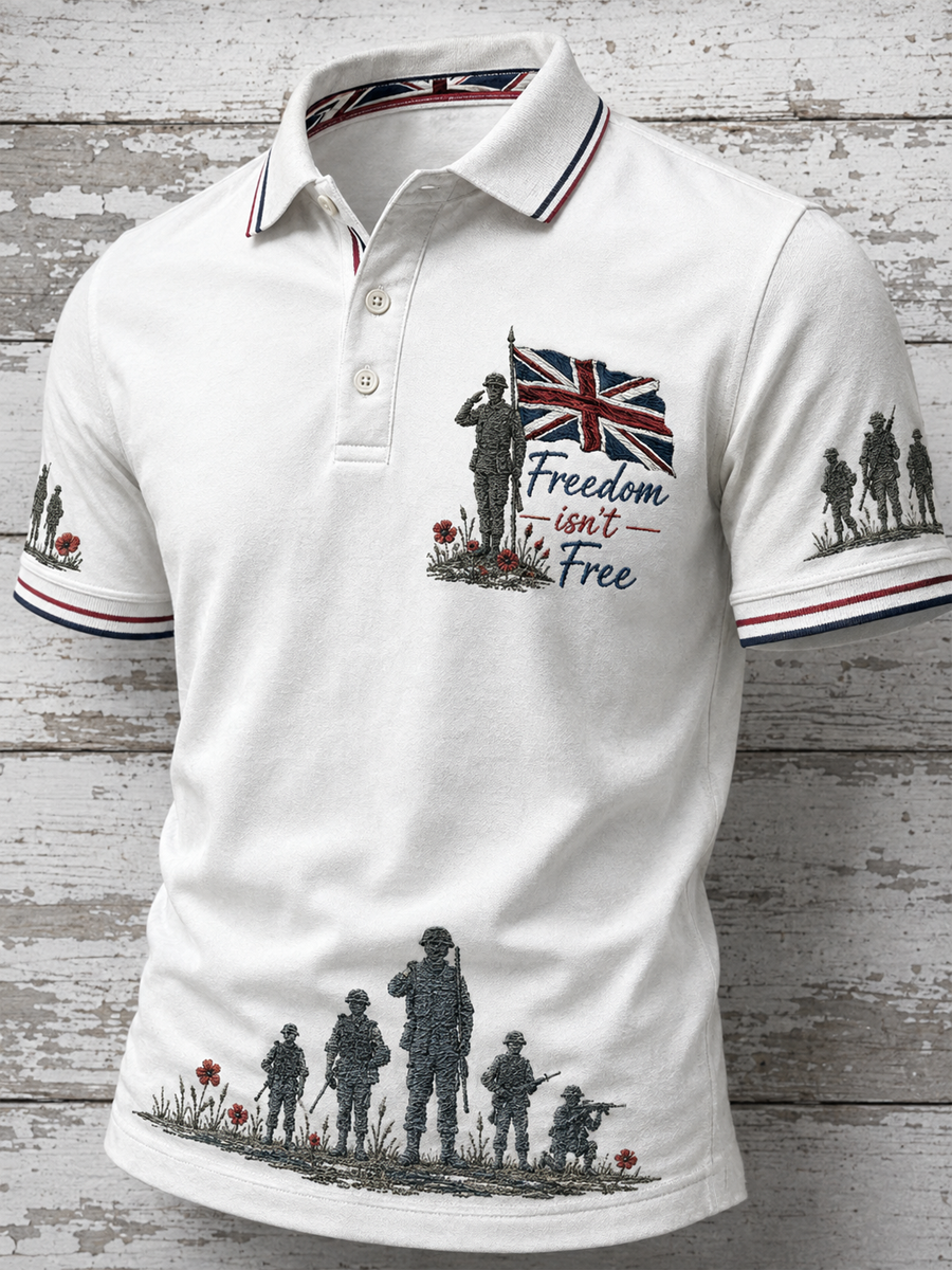 Men's British veteran Printed polo shirt