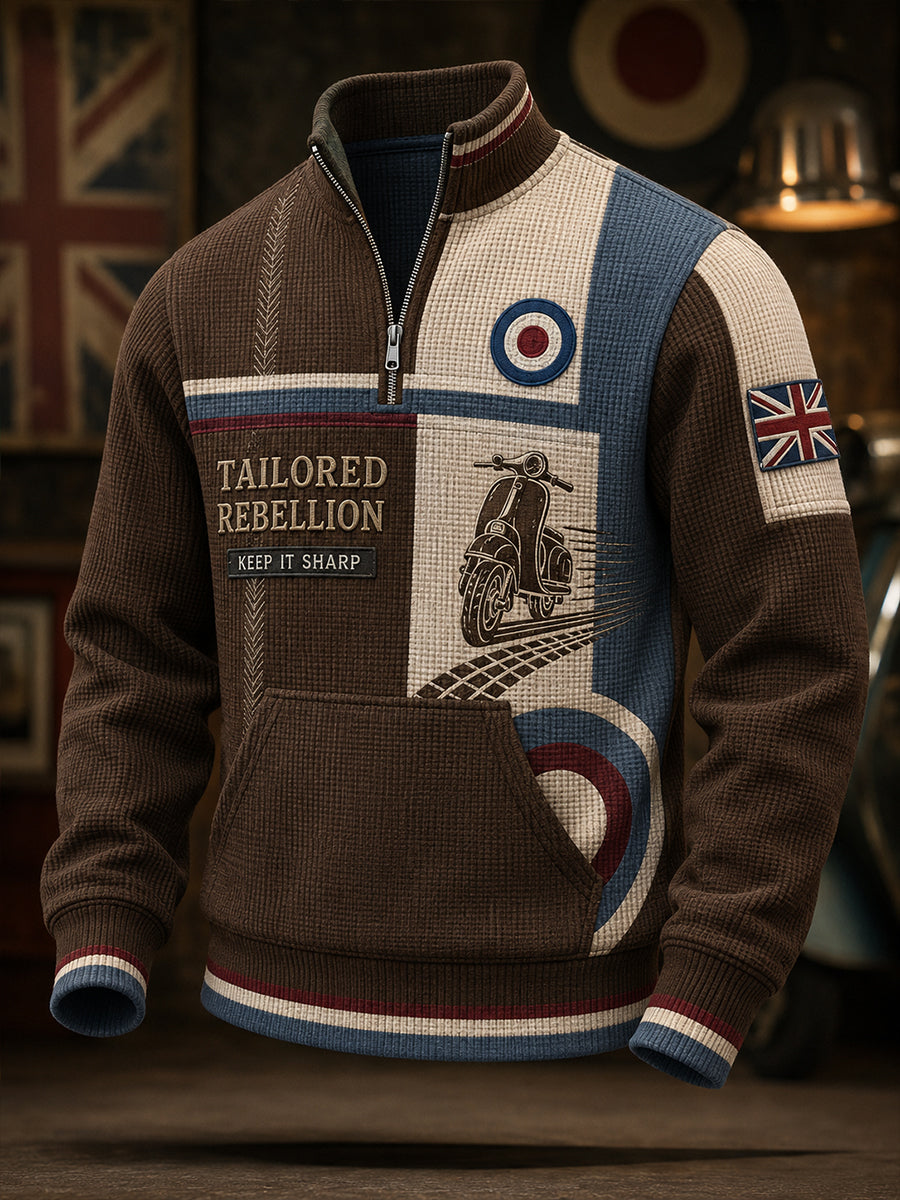 Men's Paul Weller And British Mod Culture Waffle Long Sleeve T-Shirt