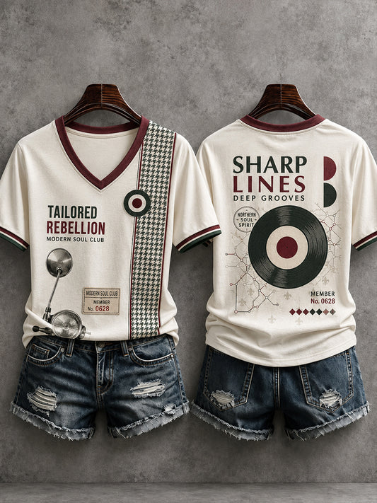 Women's Mods Culture Uk Music Lover Business Style Short-Sleeved T-Shirt