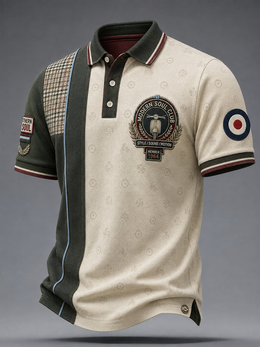 Men's Mods Culture Uk Music Lover Business Style Printed Casual Tops
