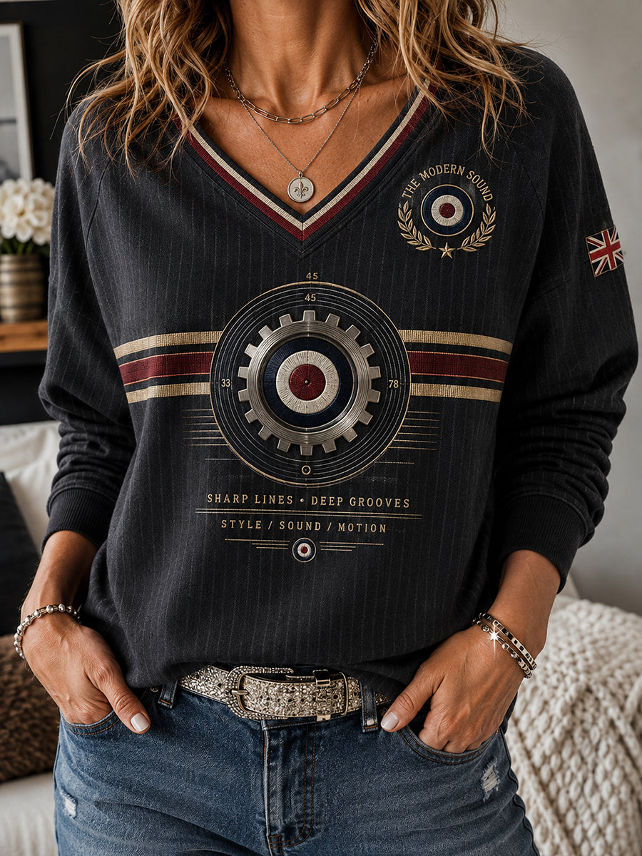 Women's Paul Weller And British Mod Culture Long-Sleeved T-Shirt With Dropped Shoulders