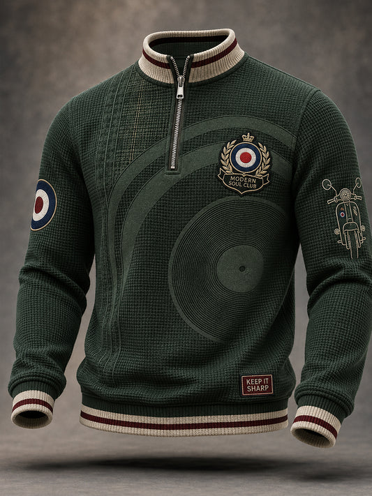Men's Paul Weller And British Mod Culture Waffle Long Sleeve T-Shirt