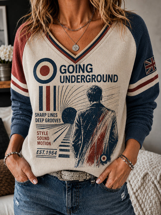 Women's Paul Weller And British Mod Culture Long-Sleeved T-Shirt With Dropped Shoulders