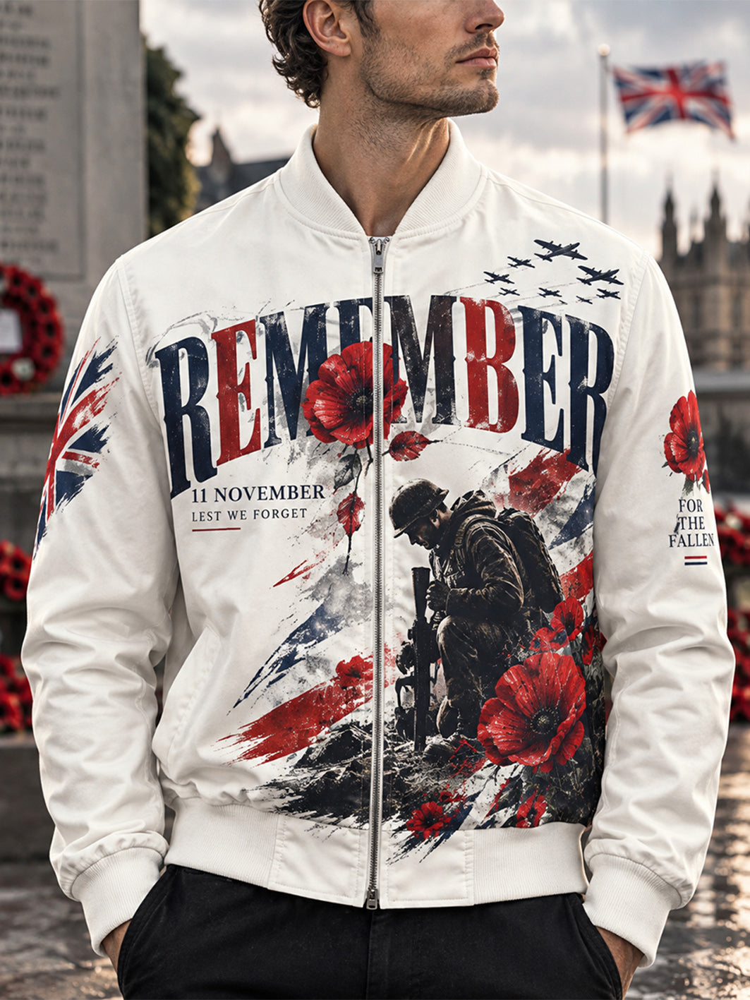 Men's British Remembrance Day Patterned Jacket