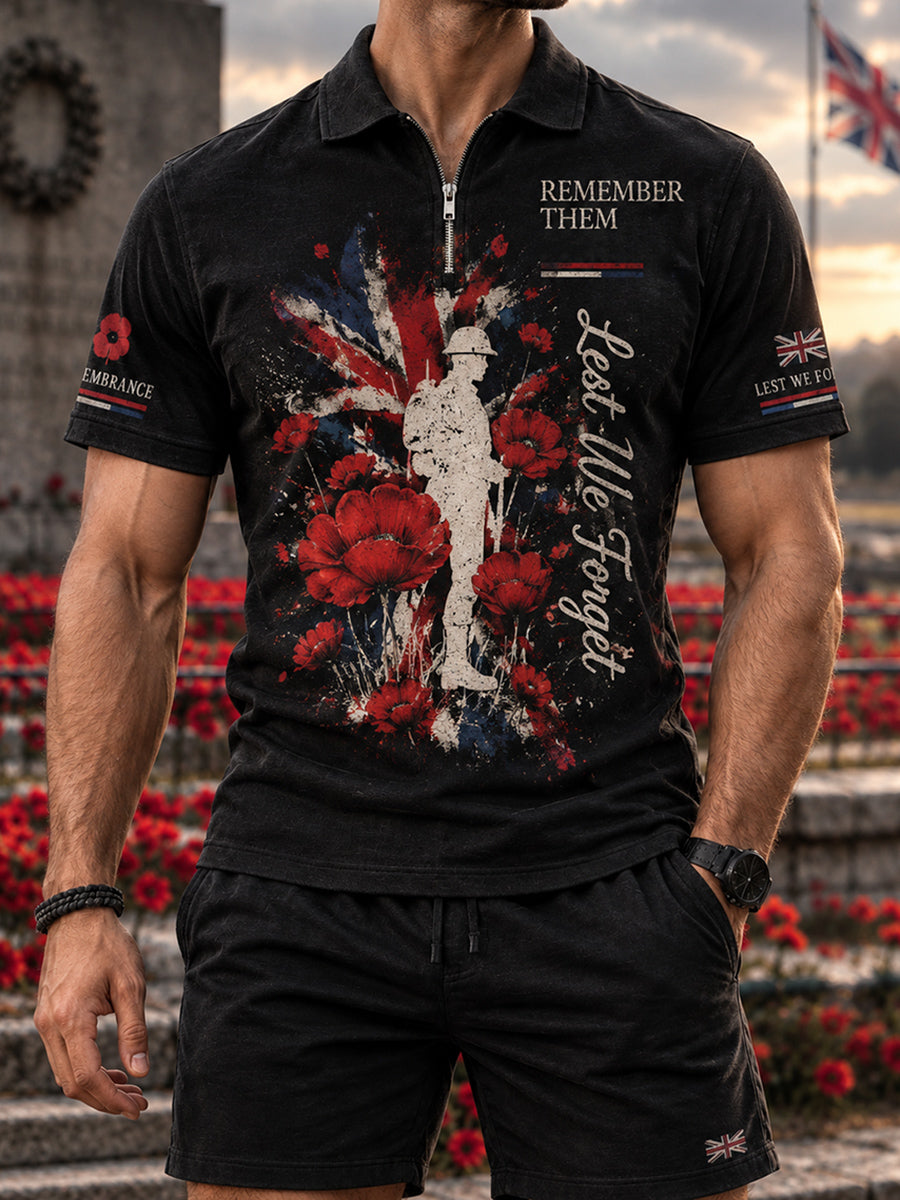 Men's British Remembrance Day Patterned Shirt