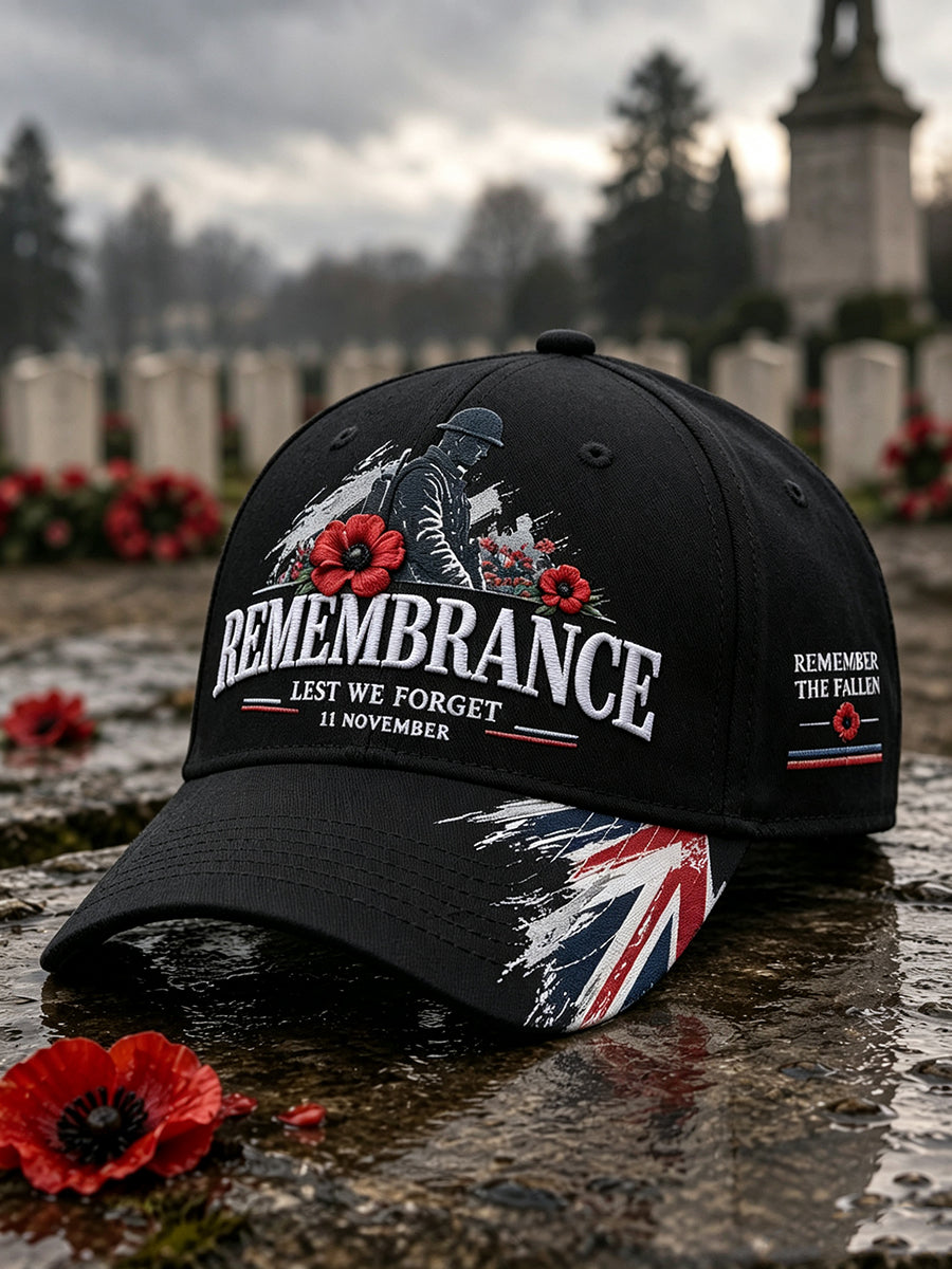 British Remembrance Day Patterned Hat