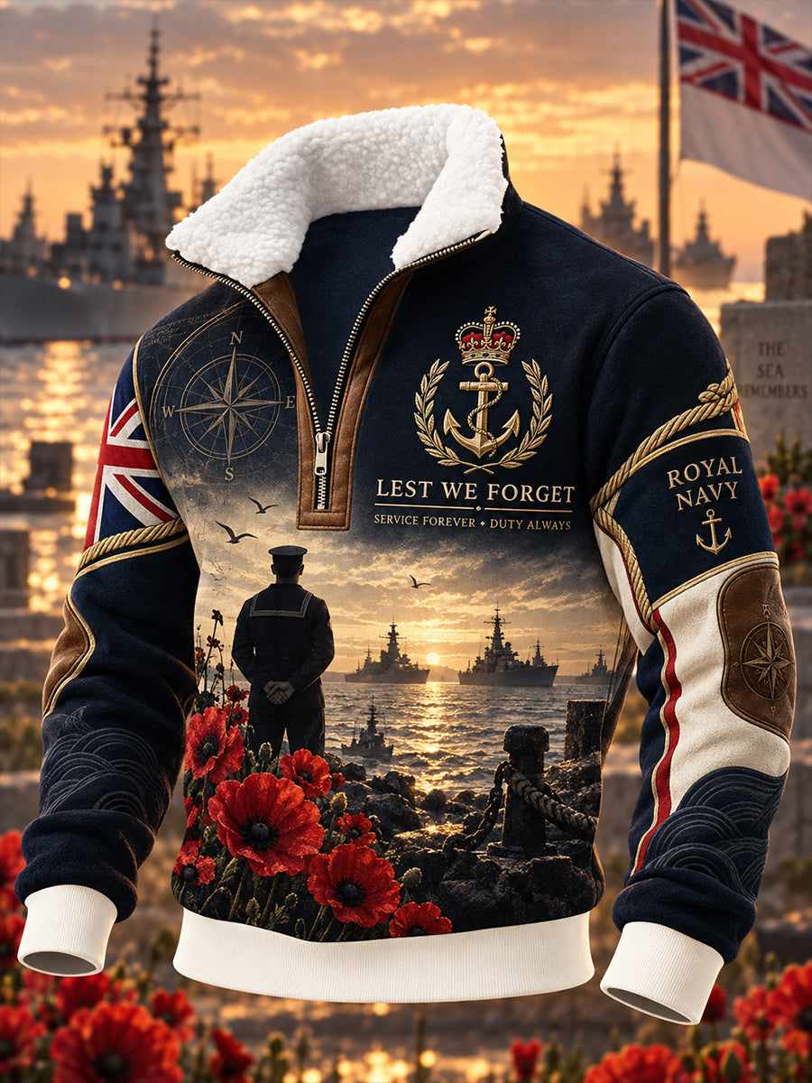 Men's British Veteran Commemorative Half-Zip Sweatshirt