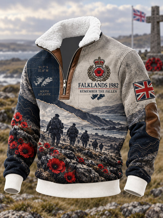 Men's British Veteran Commemorative Half-Zip Sweatshirt