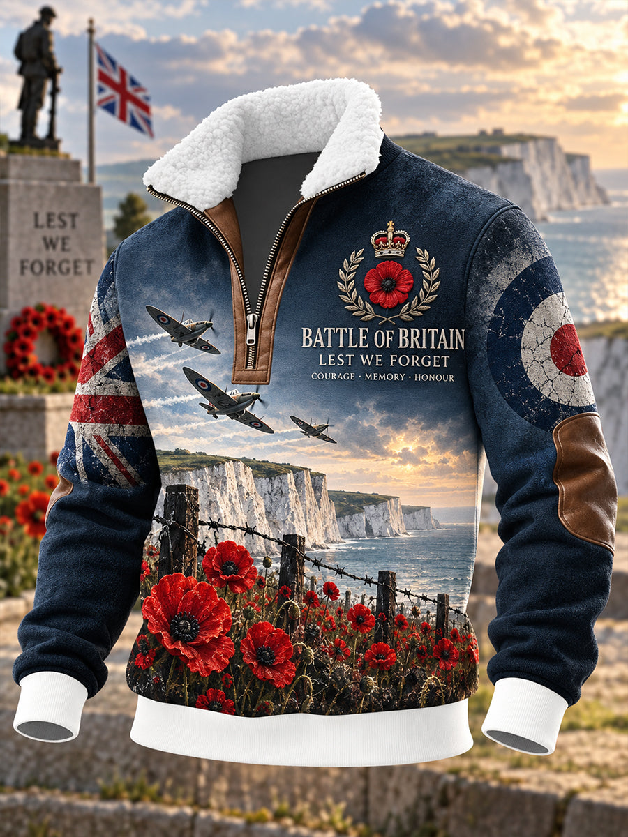 Men's British Veteran Commemorative Half-Zip Sweatshirt