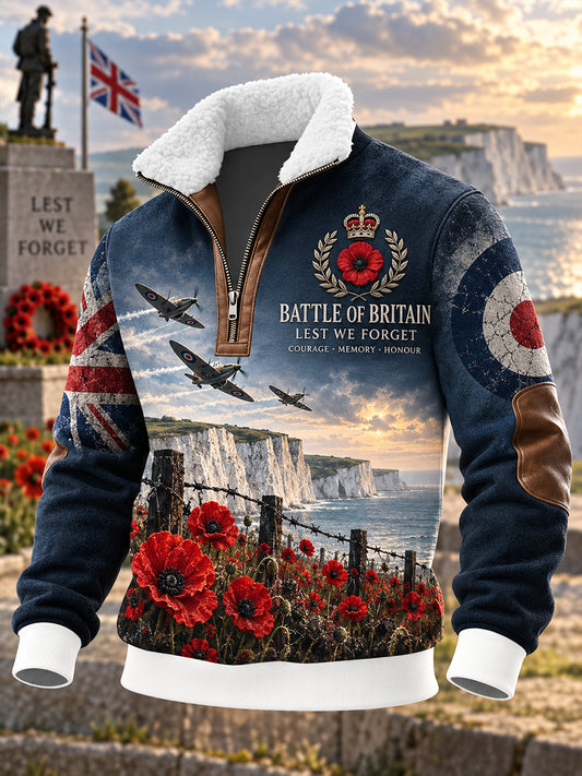 Men's British Veteran Commemorative Half-Zip Sweatshirt