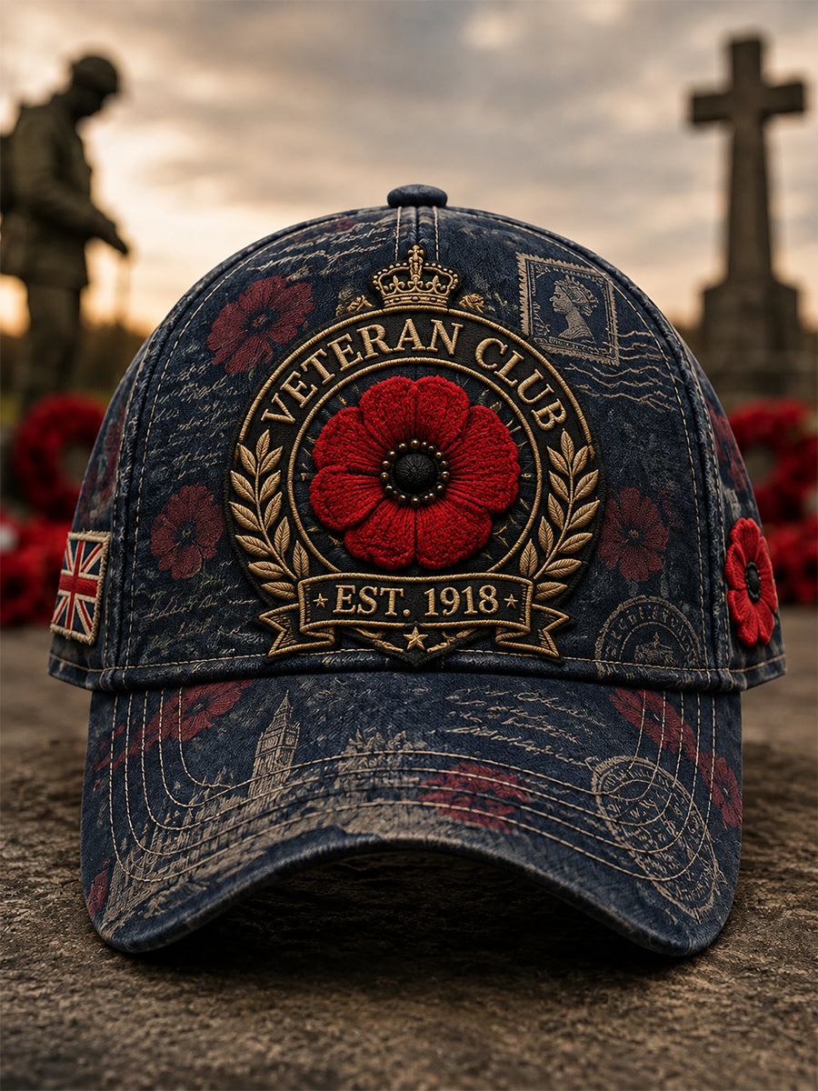 Unisex Remembrance Day Veterans' Memorial Print Hat