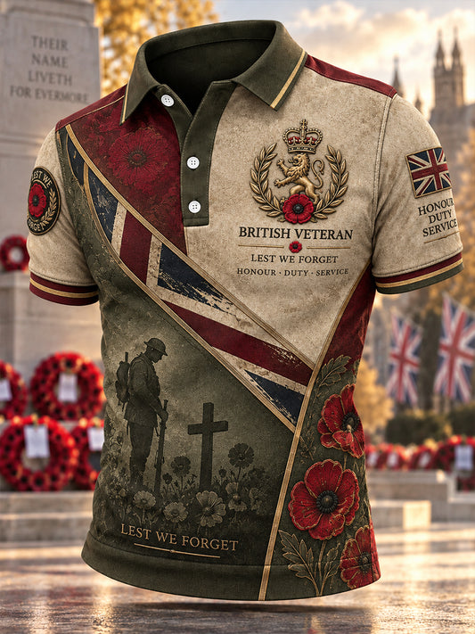 Men's British Veteran Commemorative Short Sleeve T-Shirt