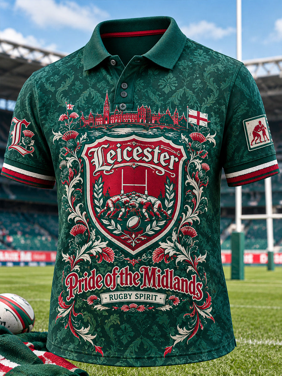 Men's Wales Rugby Short-Sleeve Polo Shirt