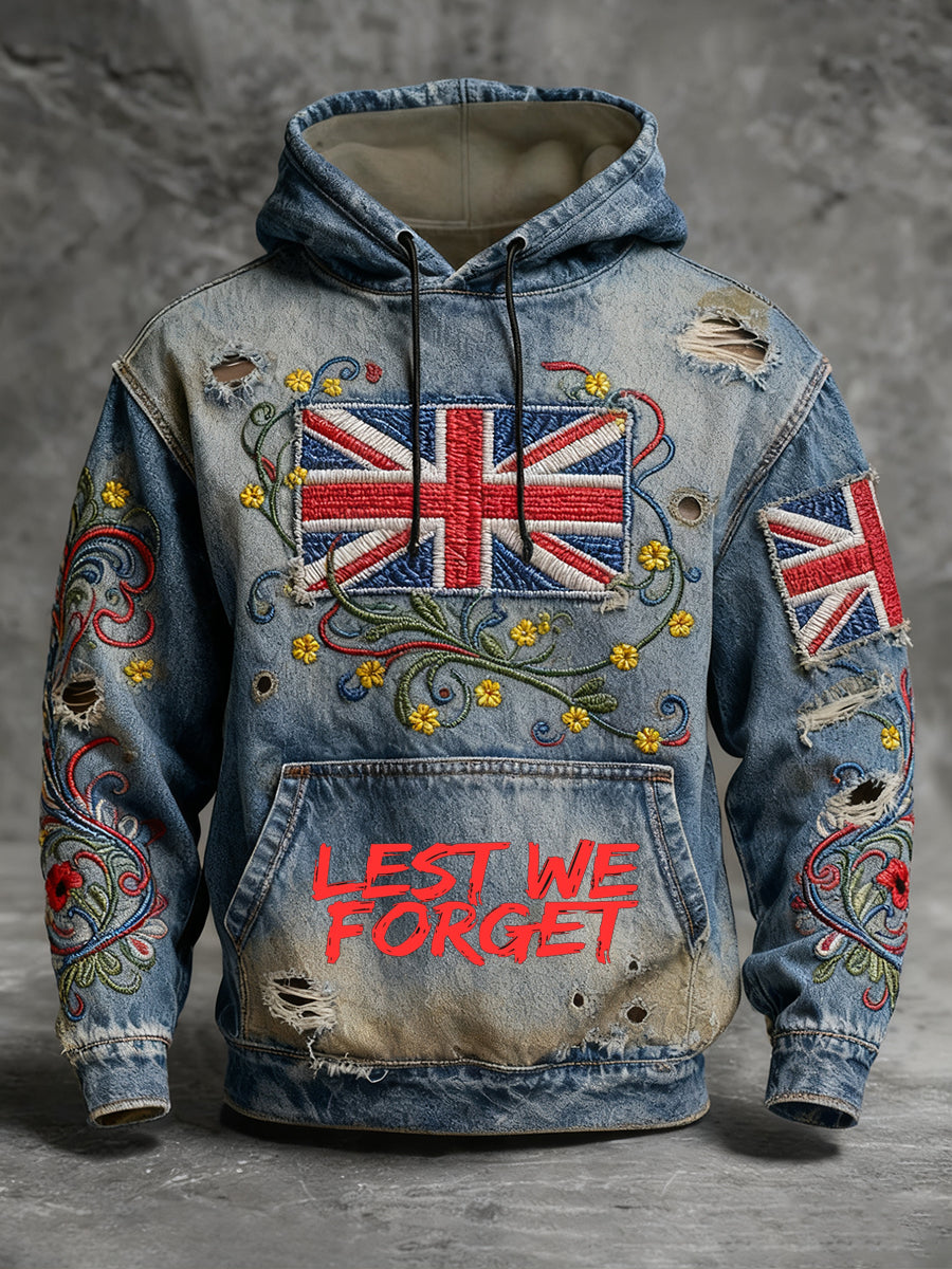 Men's Remembrance Day "Forget Me Not" Hoodie