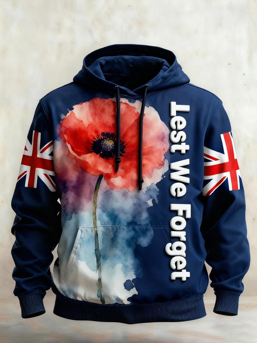 Men's Remembrance Day "Forget Me Not" Hoodie