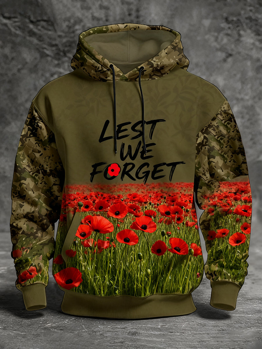 Men's Remembrance Day "Forget Me Not" Hoodie