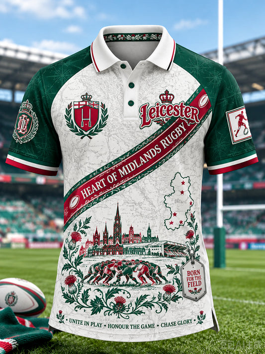 Men's Wales Rugby Short-Sleeve Polo Shirt