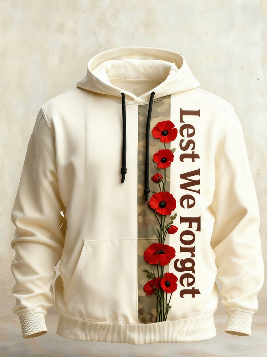 Men's Remembrance Day "Forget Me Not" Hoodie