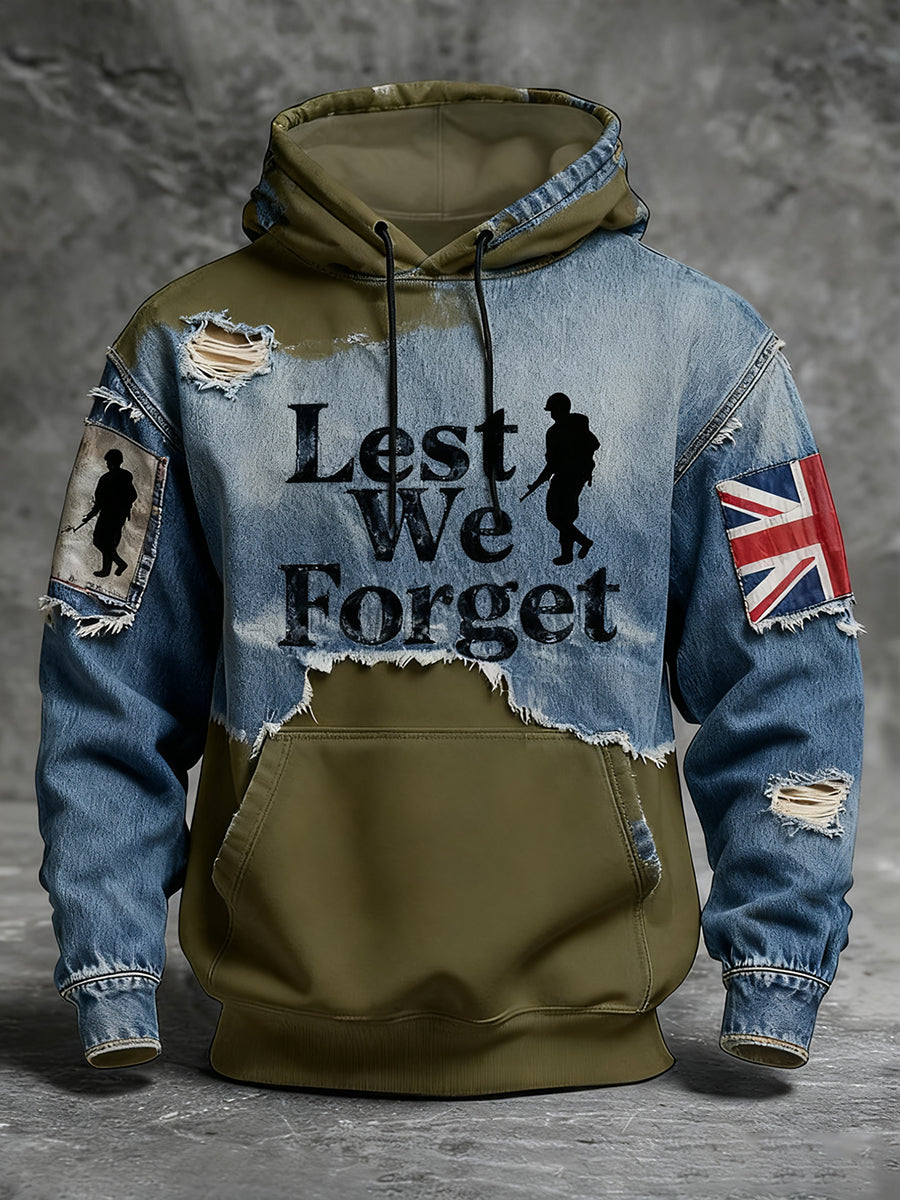 Men's Remembrance Day "Forget Me Not" Hoodie