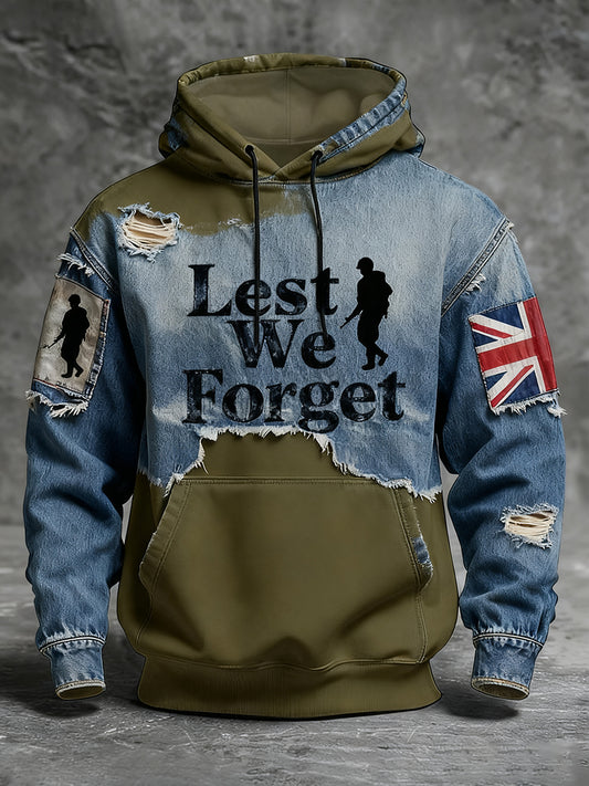 Men's Remembrance Day "Forget Me Not" Hoodie