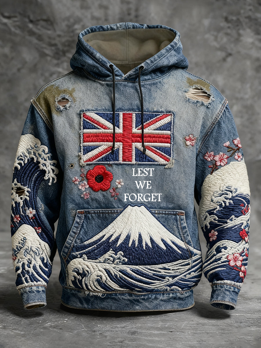 Men's Remembrance Day "Forget Me Not" Hoodie
