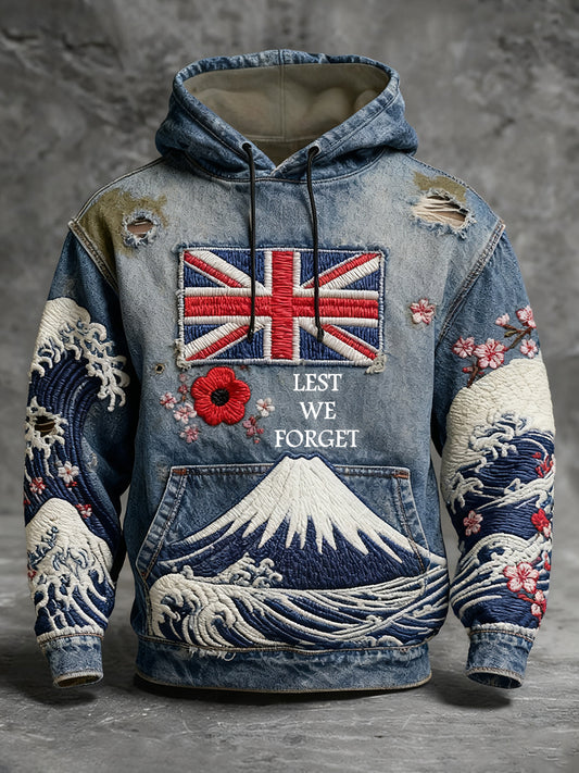Men's Remembrance Day "Forget Me Not" Hoodie