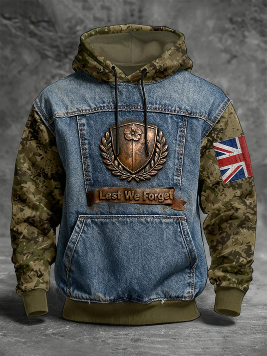 Men's Remembrance Day "Forget Me Not" Hoodie