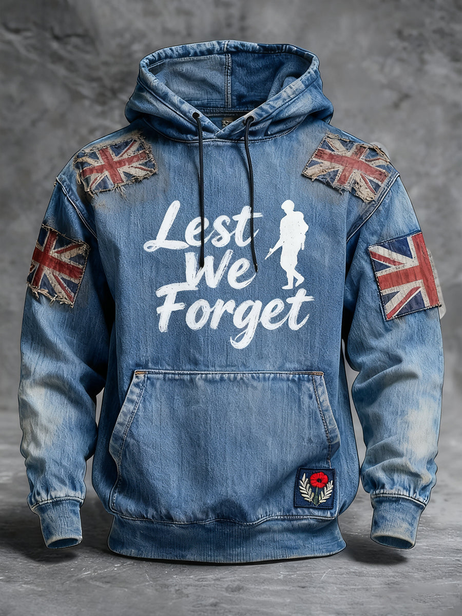 Men's Remembrance Day "Forget Me Not" Hoodie