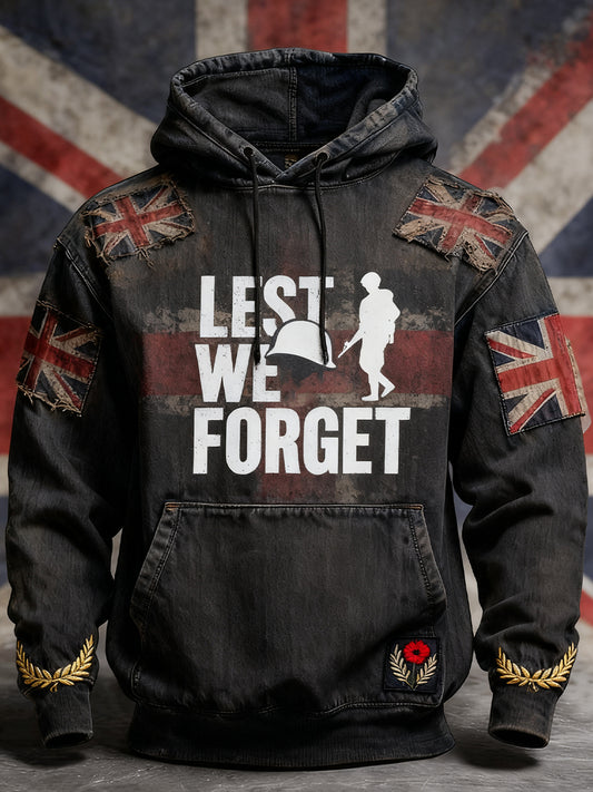 Men's Remembrance Day "Forget Me Not" Hoodie