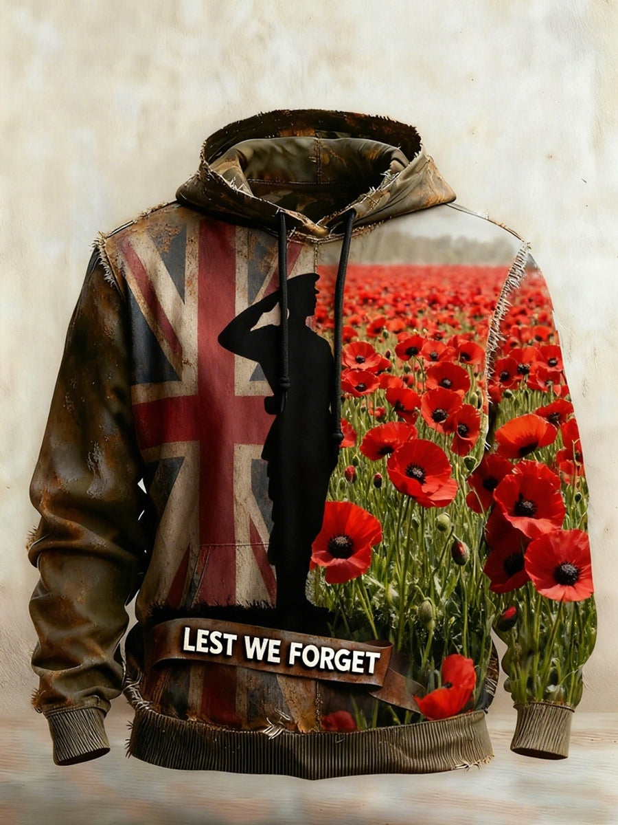 Men's Remembrance Day "LEST WE FORGET" Hoodie