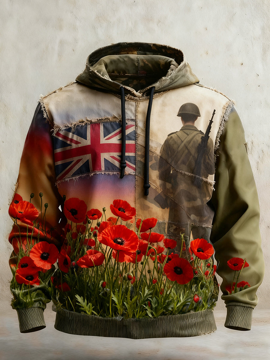 Men's Remembrance Day "Forget Me Not" Hoodie