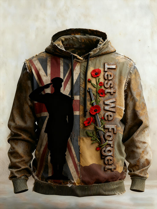 Men's Remembrance Day "Forget Me Not" Hoodie