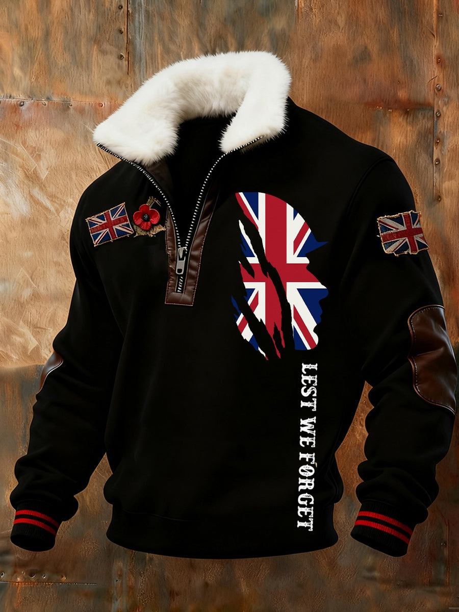 Men's Memorial Day "Forget Me Not" Fur Collar