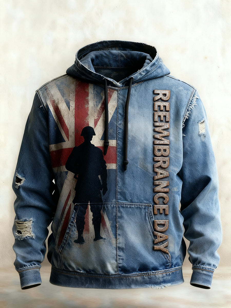 Men's Remembrance Day "Forget Me Not" Hoodie