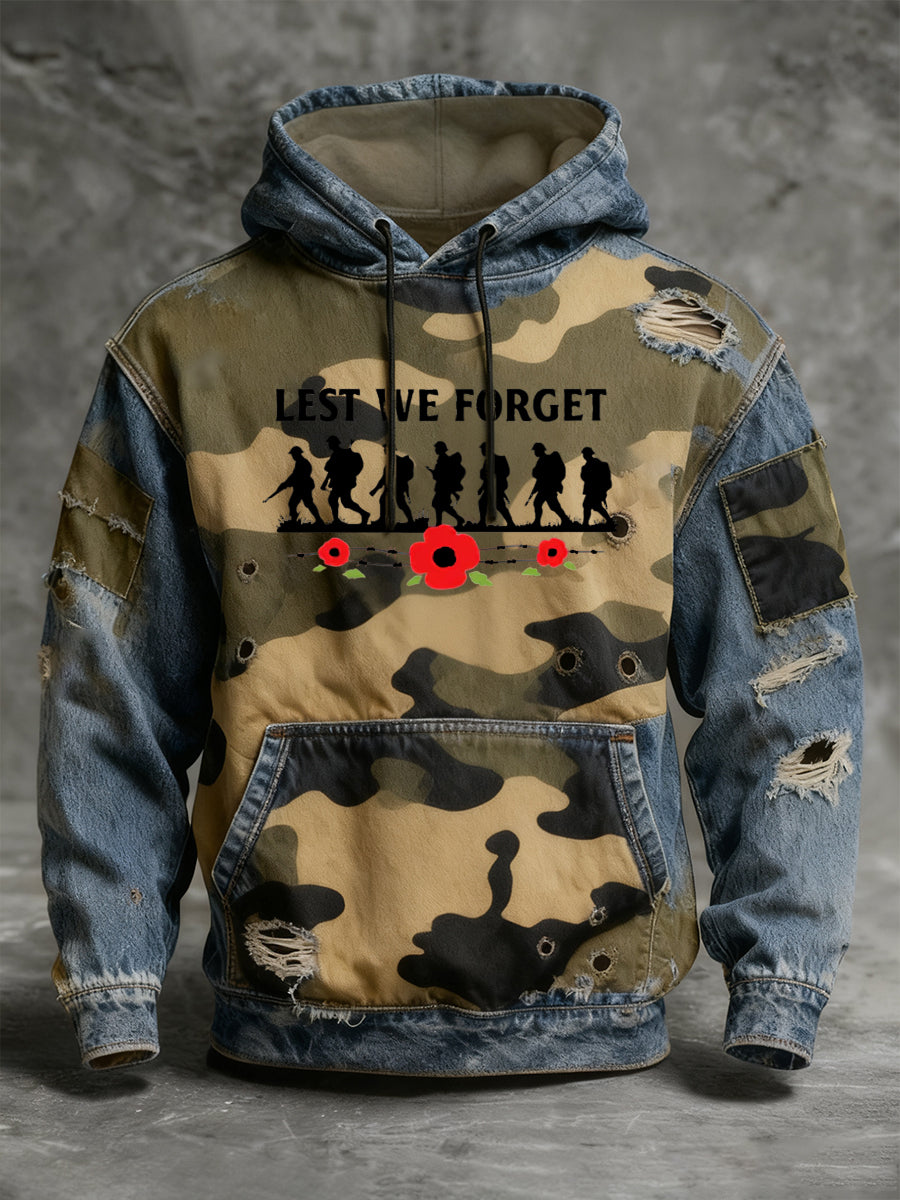 Men's Remembrance Day "Forget Me Not" Hoodie