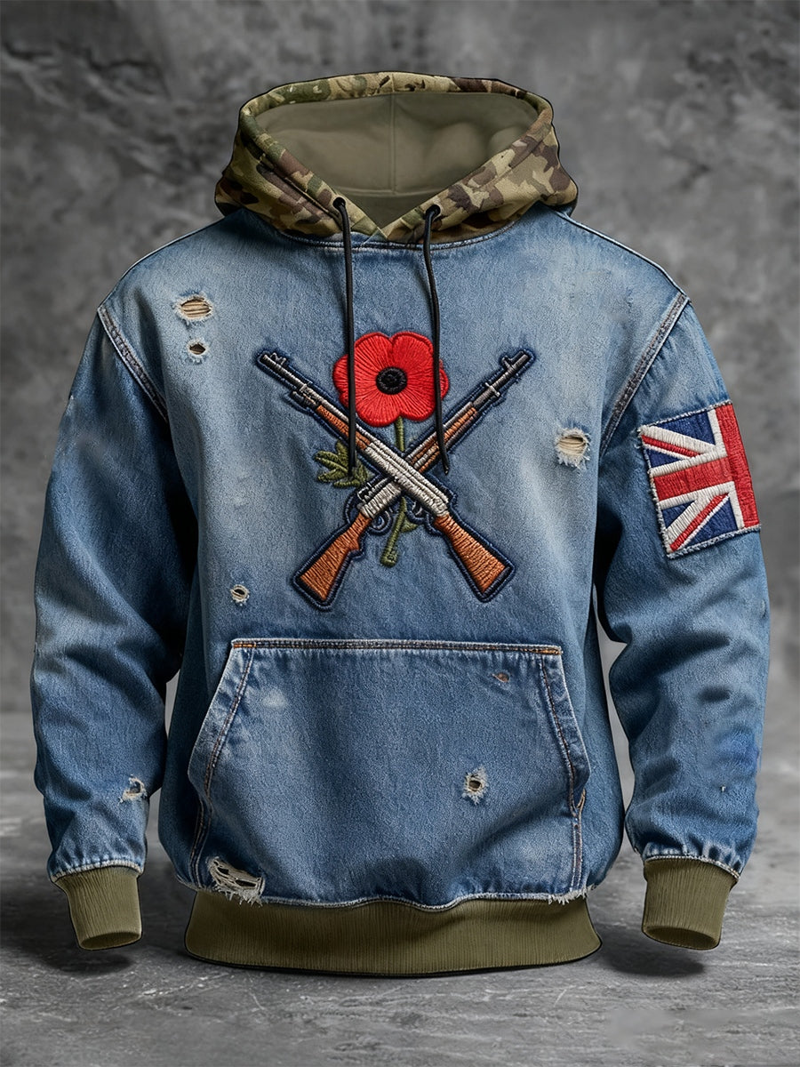 Men's Remembrance Day "Forget Me Not" Hoodie